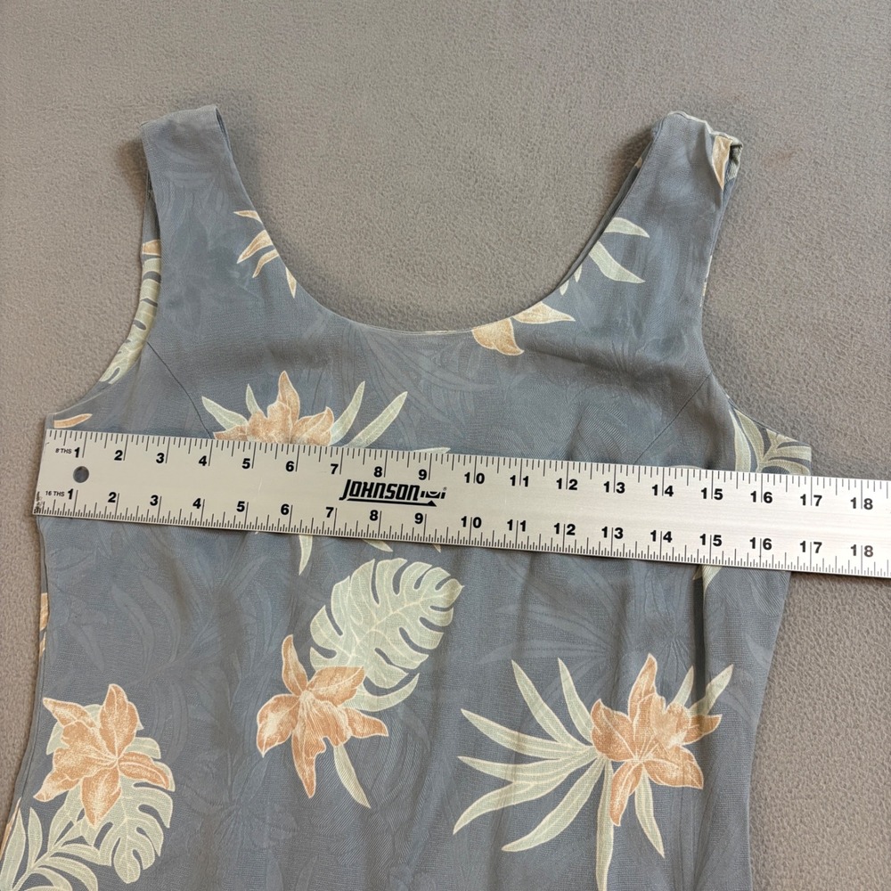 Luau Silk Tropical Floral Print Sleeveless Mini Dress Women's XS - Picture 7 of 10